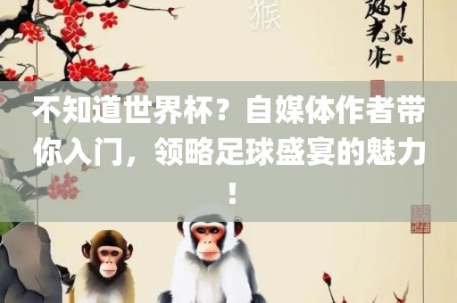 不知道世界杯？自媒体作者带你入门，领略足球盛宴的魅力！广西贺州市华昌新材料有限公司