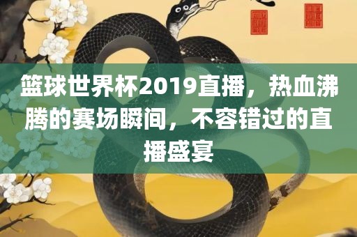 篮球世界杯2019直播，热血沸腾的赛场瞬间，不容错过的直播盛宴