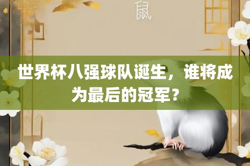 世界杯八强球队诞生，谁将成为最后的冠军？广西贺州市华昌新材料有限公司