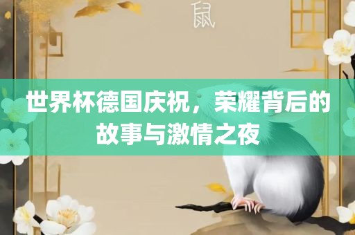 世界杯德国庆祝，荣耀背后的故事与激情之夜