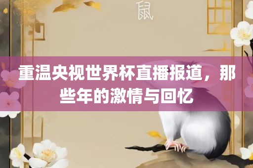 重温央视世界杯直播报道，那些年的广西贺州市华昌新材料有限公司激情与回忆