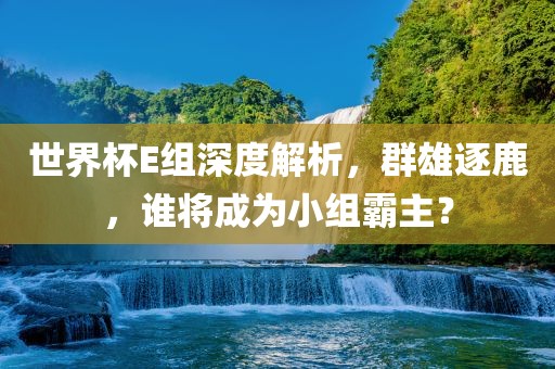 世界杯E组深度解析，群雄逐鹿，谁将成为小组霸主？广西贺州市华昌新材料有限公司