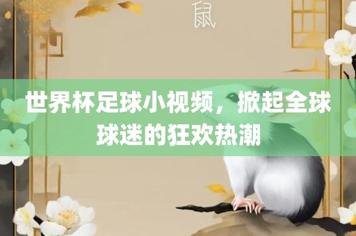 世界杯足球小视频，掀起全球球迷的狂欢热潮广西贺州市华昌新材料有限公司