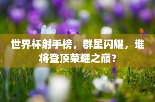 世界杯射手榜，群星闪耀，谁将登顶荣耀之巅？