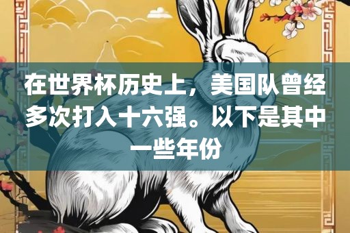 在世界杯历史上，美国队曾经多次打入十六强。以下是其中一些年份广西贺州市华昌新材料有限公司