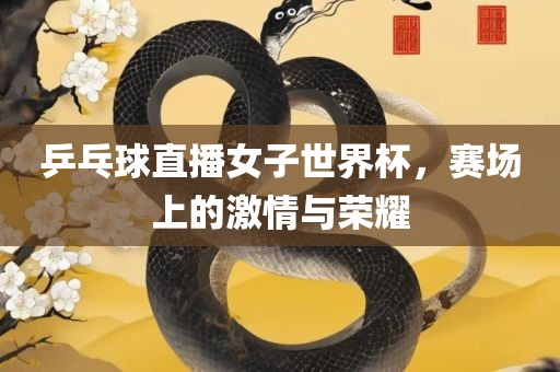 乒乓球直播女子世界杯，赛场上的激情与荣耀广西贺州市华昌新材料有限公司