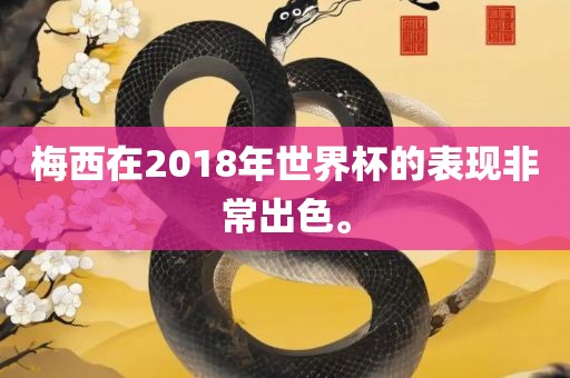 梅西在2018年世界杯的表现非常出色。