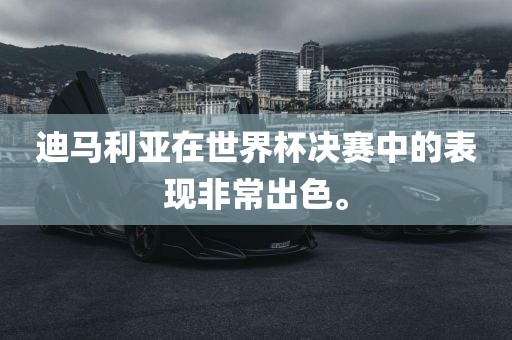 迪马利亚广西贺州市华昌新材料有限公司在世界杯决赛中的表现非常出色。