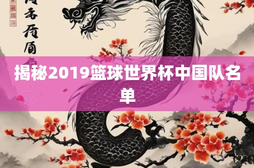 揭秘2019篮球世界杯中国队名单
