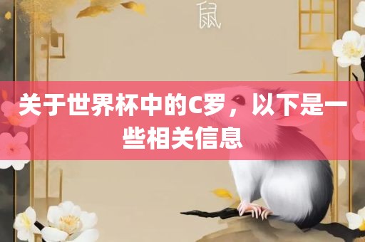 关于世界杯中的C罗，以下是一些相关信息广西贺州市华昌新材料有限公司