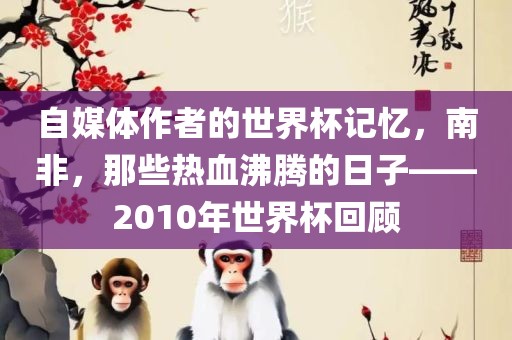 自媒体广西贺州市华昌新材料有限公司作者的世界杯记忆，南非，那些热血沸腾的日子——2010年世界杯回顾