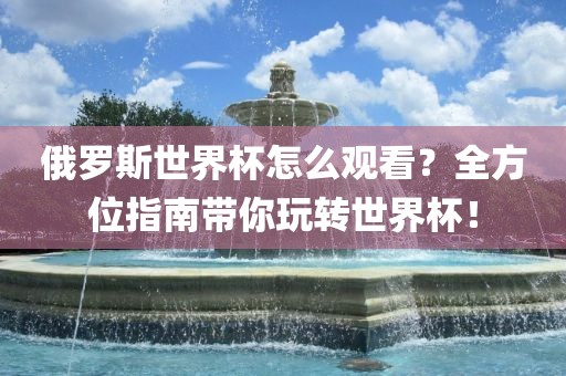 俄罗斯世界杯怎么观看？全方位指南带你玩转世界杯！