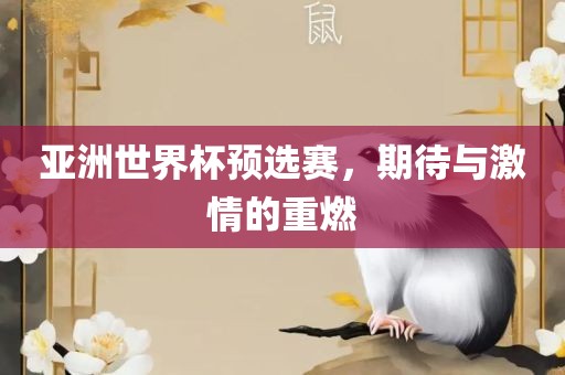 亚洲世界杯预选赛，期待与激情的重燃