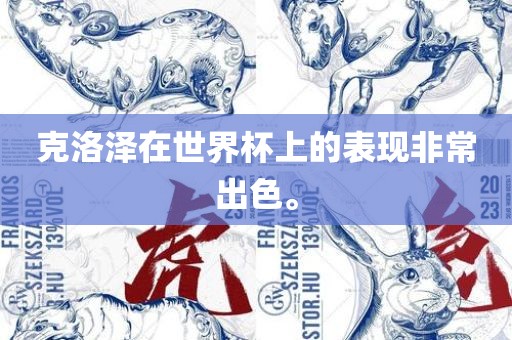 克洛泽在世界杯上的表现非常出色。
