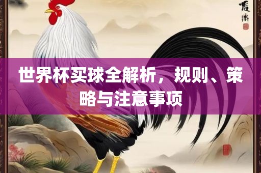 世界杯买球全解析，规则、策略与注意事项