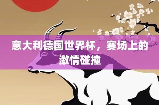 意大利德国世界杯，赛场上的激情碰撞