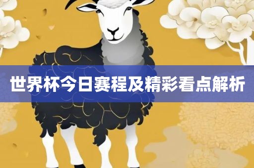 世界杯今日赛程及精彩看点解析