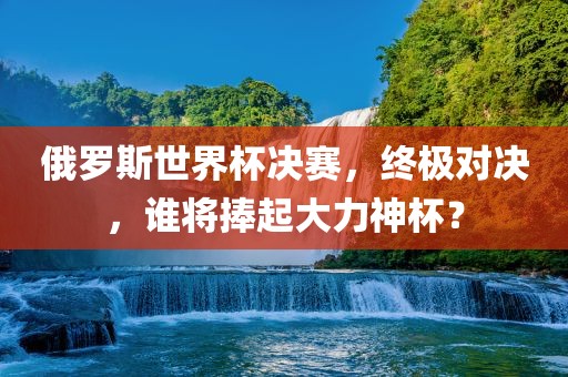 俄罗斯世界杯决赛，终极对决，谁将捧起大力神杯？