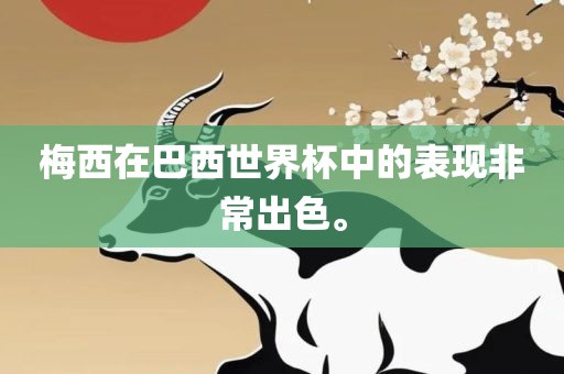 梅西在巴西世界杯中的表现非常出色。