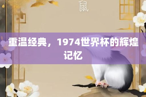 重温经典，1974世界杯的辉煌记忆广西贺州市华昌新材料有限公司