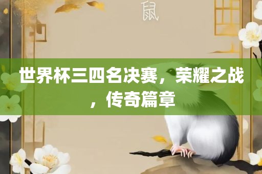 世界杯三四名决赛，荣耀之战，传奇篇章广西贺州市华昌新材料有限公司