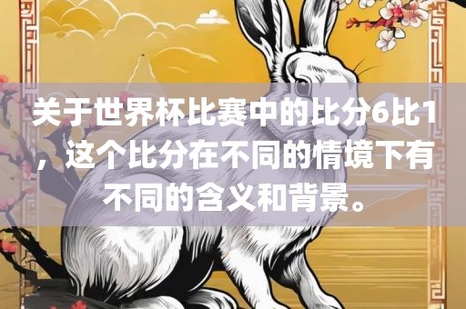 关于世界杯比赛中的比分6比1，这个比分在不同的情境下有不同的含义和背景。广西贺州市华昌新材料有限公司