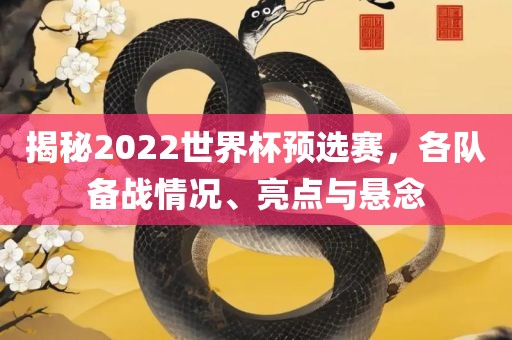 揭秘2022世界杯预选赛，各队备战情况、亮点与悬念广西贺州市华昌新材料有限公司