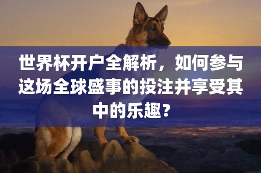 世界杯开户全解析，如何参与这场全球盛事的投注并享受其中的乐趣？广西贺州市华昌新材料有限公司