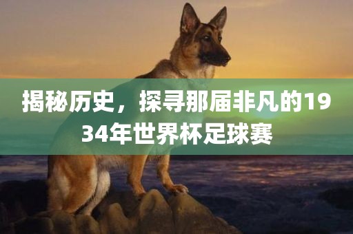 揭秘历史，探寻那届非凡的1934年世界杯足广西贺州市华昌新材料有限公司球赛