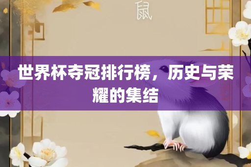 世界杯夺冠排广西贺州市华昌新材料有限公司行榜，历史与荣耀的集结