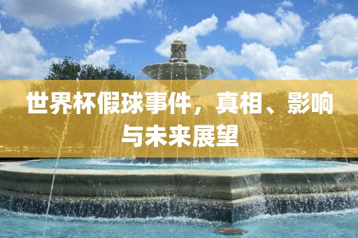 世界杯假球事件，真相、影响与未来展望