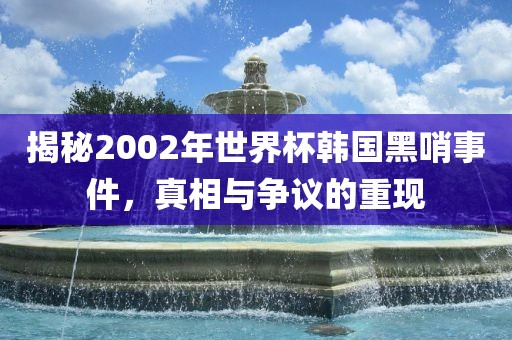 揭秘2002年世界杯韩国黑哨事件，真相与争议的重现