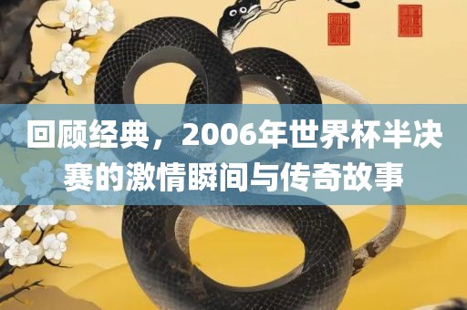 回顾经典，2006年世界杯半决赛的激情瞬间与传奇故事
