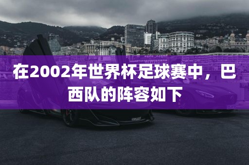 在2002年世界杯足球赛中，巴西队的阵容如下广西贺州市华昌新材料有限公司