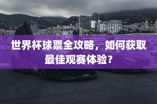 世界杯球票全攻略，如何获取最佳观赛体验？广西贺州市华昌新材料有限公司