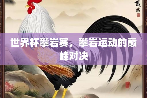 世界杯攀岩赛，攀岩运动的巅峰对决广西贺州市华昌新材料有限公司