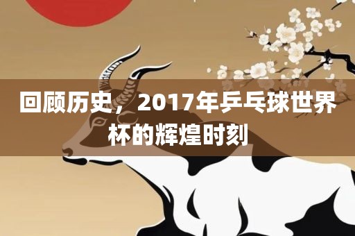 回顾历史，2017年乒乓球世界杯的辉煌时刻广西贺州市华昌新材料有限公司