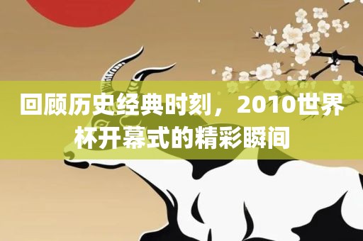 回顾历史经典时刻，2010世界杯开幕式的精彩瞬间