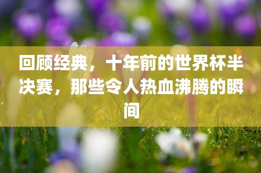 回顾经典，十年前的世界杯半决赛，那些令人热血沸腾的瞬间