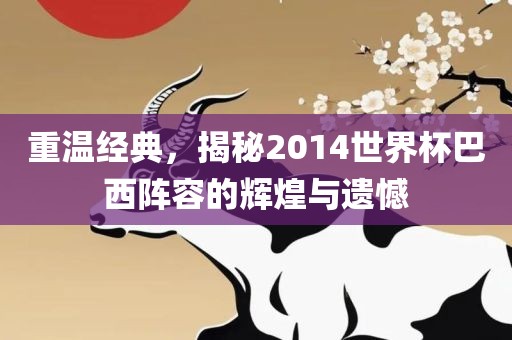 重温经典，揭秘2014世界杯巴西阵容的辉煌与遗憾广西贺州市华昌新材料有限公司