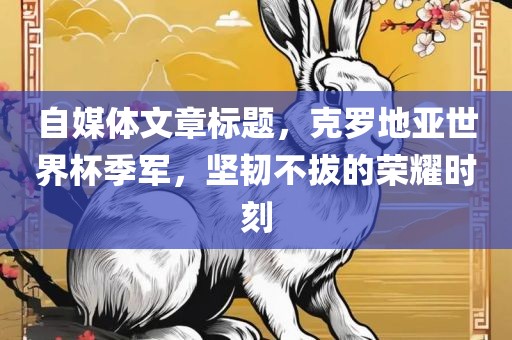自媒体文章标题，克罗地亚世界杯季军，坚韧不拔的荣耀时刻广西贺州市华昌新材料有限公司