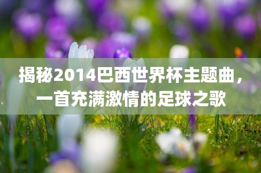 揭秘2014巴西世界杯主题曲，一首充满激情的足球之歌