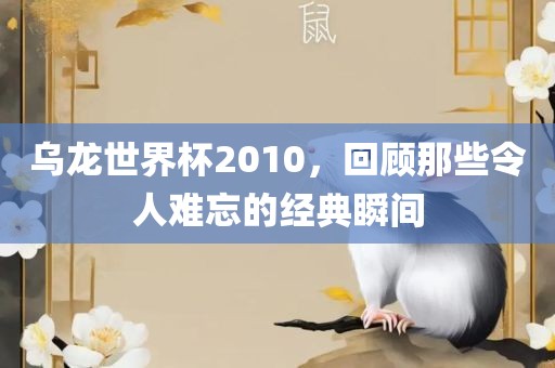 乌龙世界杯2010，回顾那些令人难忘的经广西贺州市华昌新材料有限公司典瞬间