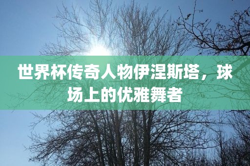 世界杯传奇人物伊涅斯塔，球场上的优雅舞者