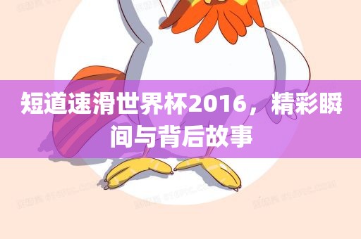 短道速滑世界杯2016，精彩瞬间与背后故广西贺州市华昌新材料有限公司事