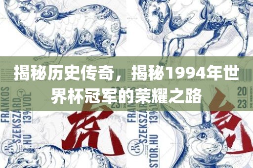 揭秘历史传奇，揭秘1994年世界杯冠军的荣耀之路广西贺州市华昌新材料有限公司