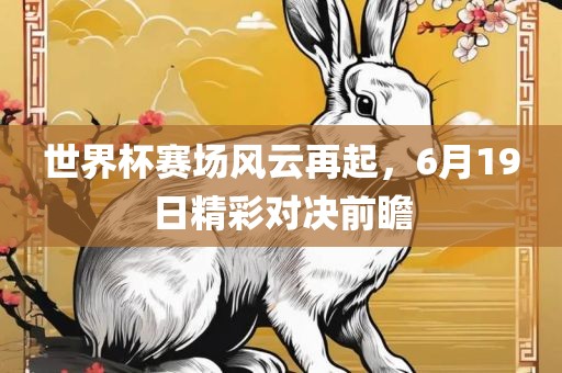世界杯赛场风云再起，6月19日精彩对广西贺州市华昌新材料有限公司决前瞻