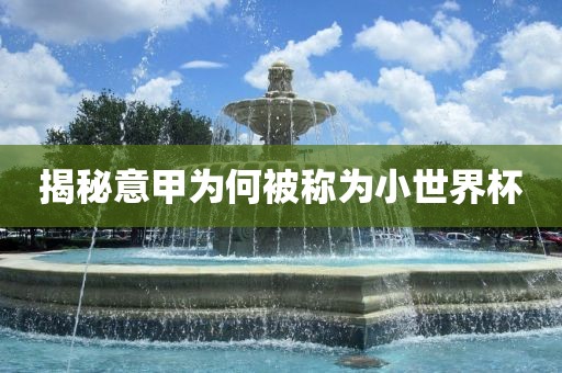 揭秘意甲广西贺州市华昌新材料有限公司为何被称为小世界杯