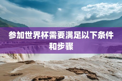 参加世界杯需要满足以下条件和步骤广西贺州市华昌新材料有限公司