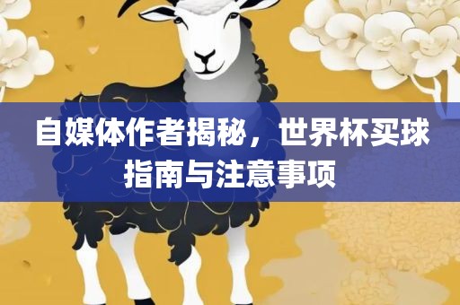 自媒体作者揭秘，世界杯买球指南与注意事项